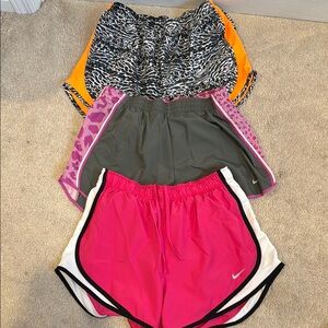Set of Three Nike Athletic Shorts Medium EUC